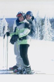 Skiing with mom